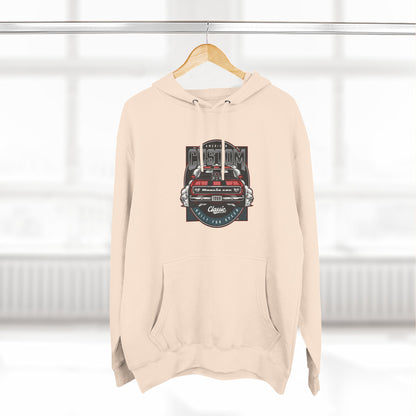 Retro Red Camaro Hoodie — Vintage Muscle Car Graphic Pullover