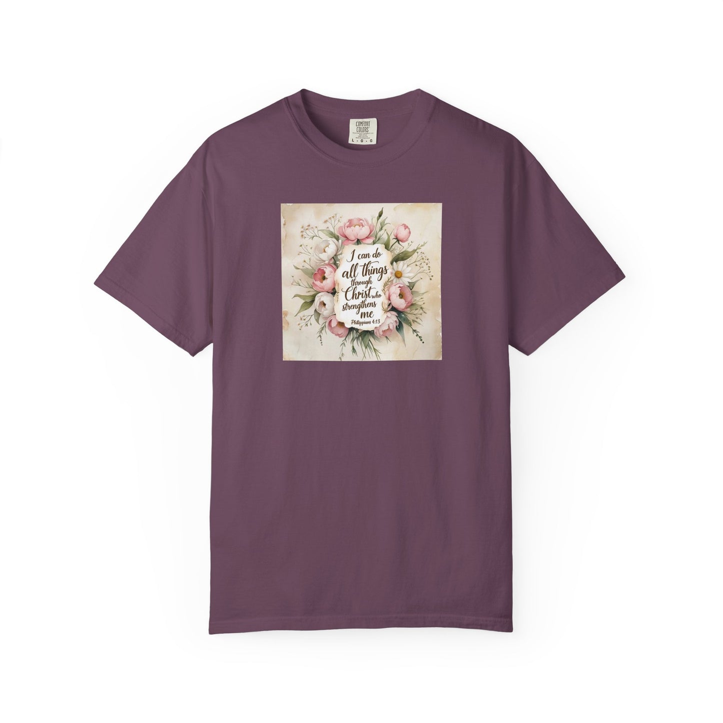 Floral Script Tee — "I am the daughter of a King" Christian Inspirational T‑Shirt