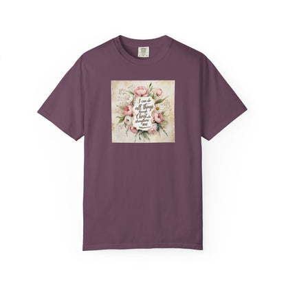 Floral Script Tee — "I am the daughter of a King" Christian Inspirational T‑Shirt