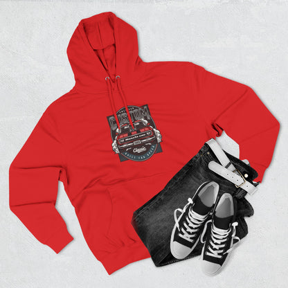 Retro Red Camaro Hoodie — Vintage Muscle Car Graphic Pullover