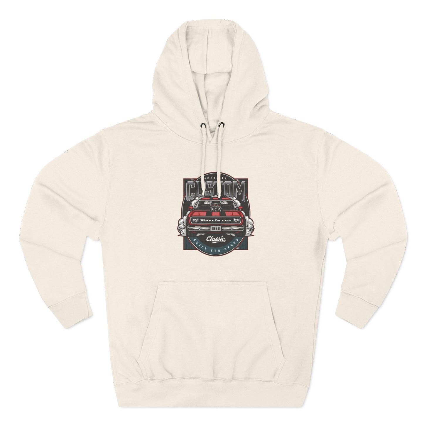 Retro Red Camaro Hoodie — Vintage Muscle Car Graphic Pullover
