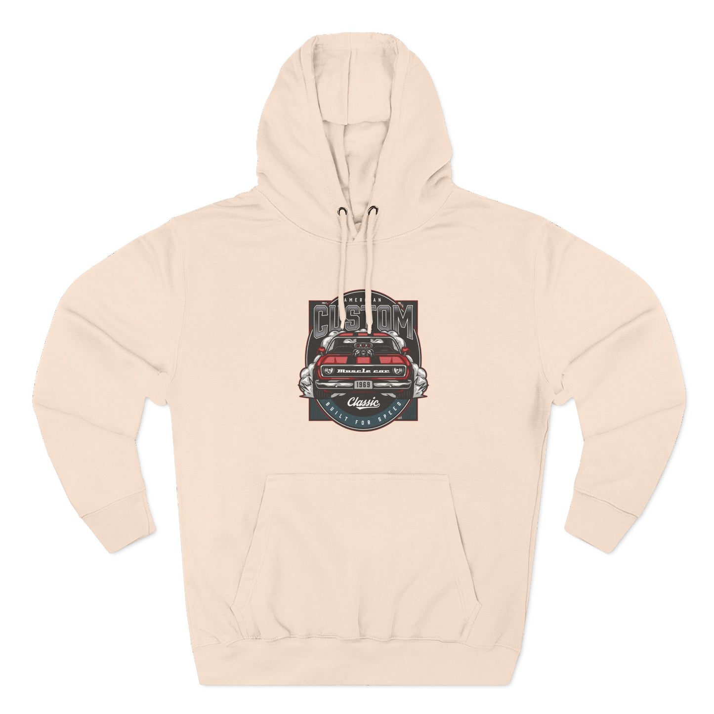 Retro Red Camaro Hoodie — Vintage Muscle Car Graphic Pullover