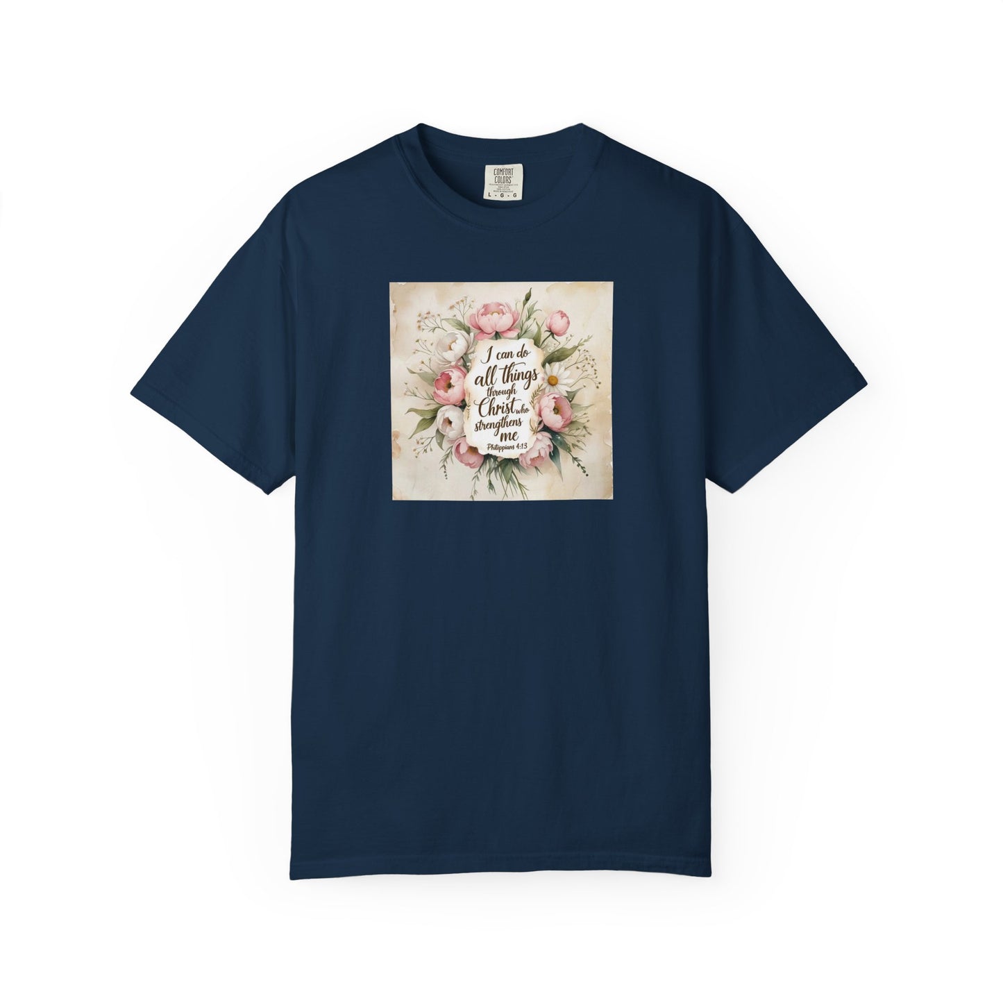 Floral Script Tee — "I am the daughter of a King" Christian Inspirational T‑Shirt